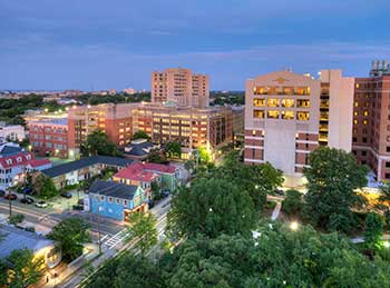 aerial view of the MUSC campus